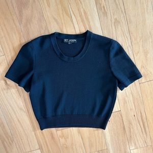 St John Basics black knit top, size M